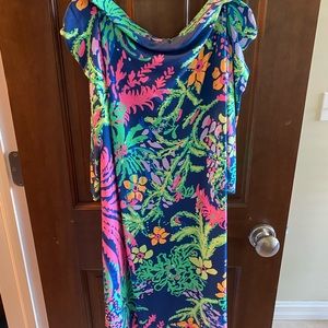 Lilly Pulitzer Off Shoulders Dress EUC
